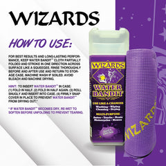 Wizards drying cloth in use on car hood, speeds water removal
