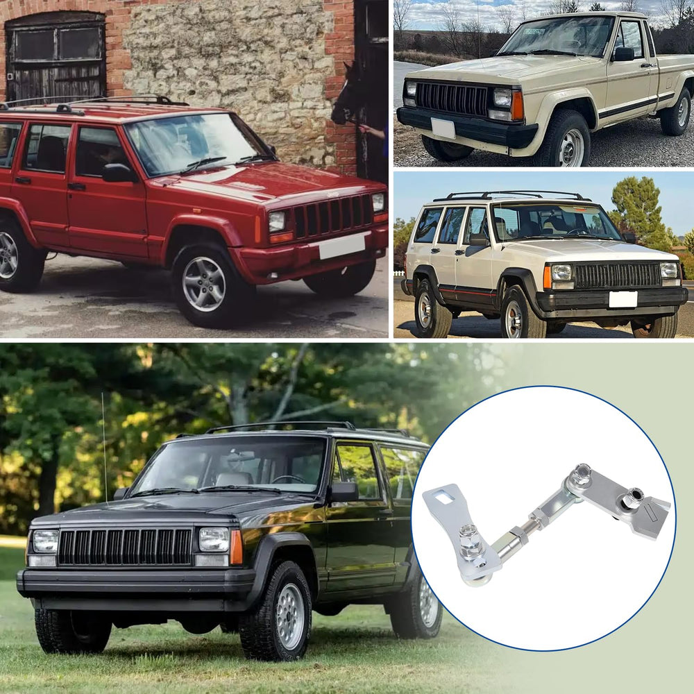 WLFINKMO linkage on Jeep XJ in off-road setting improving shifter reliability