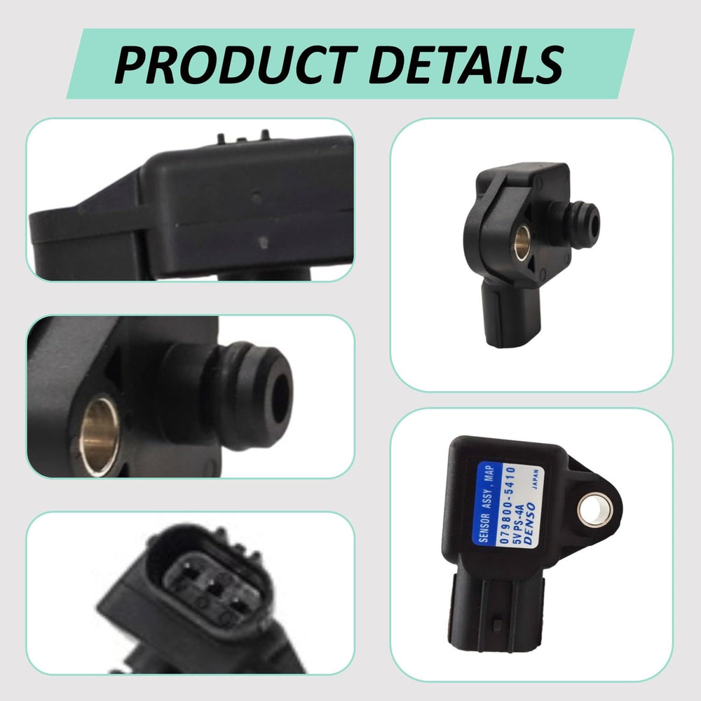 Wmeick MAP sensor next to ruler showing compact size and easy installation benefit
