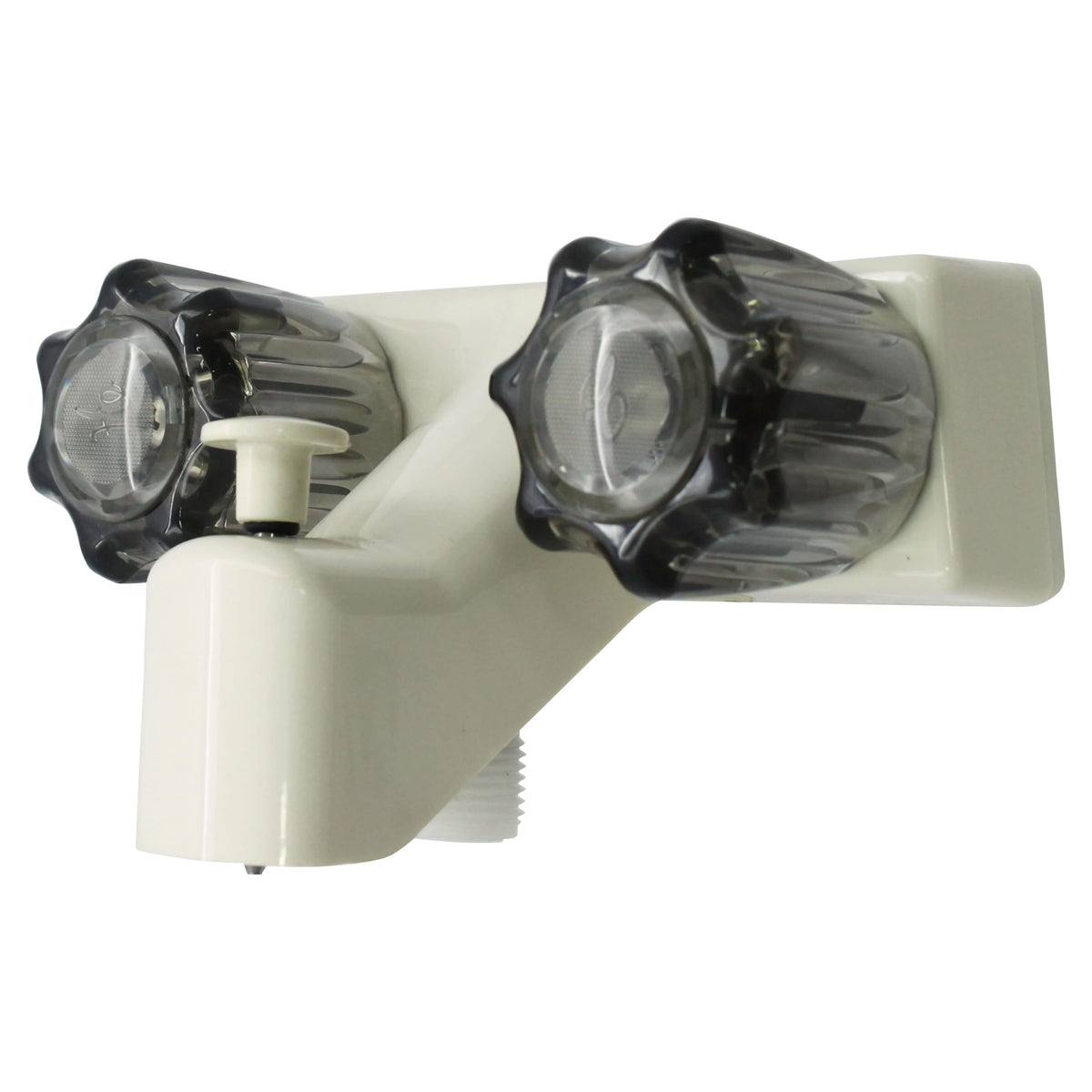 WMF front view smoke finish showing compact tub and shower faucet benefit durable styling
