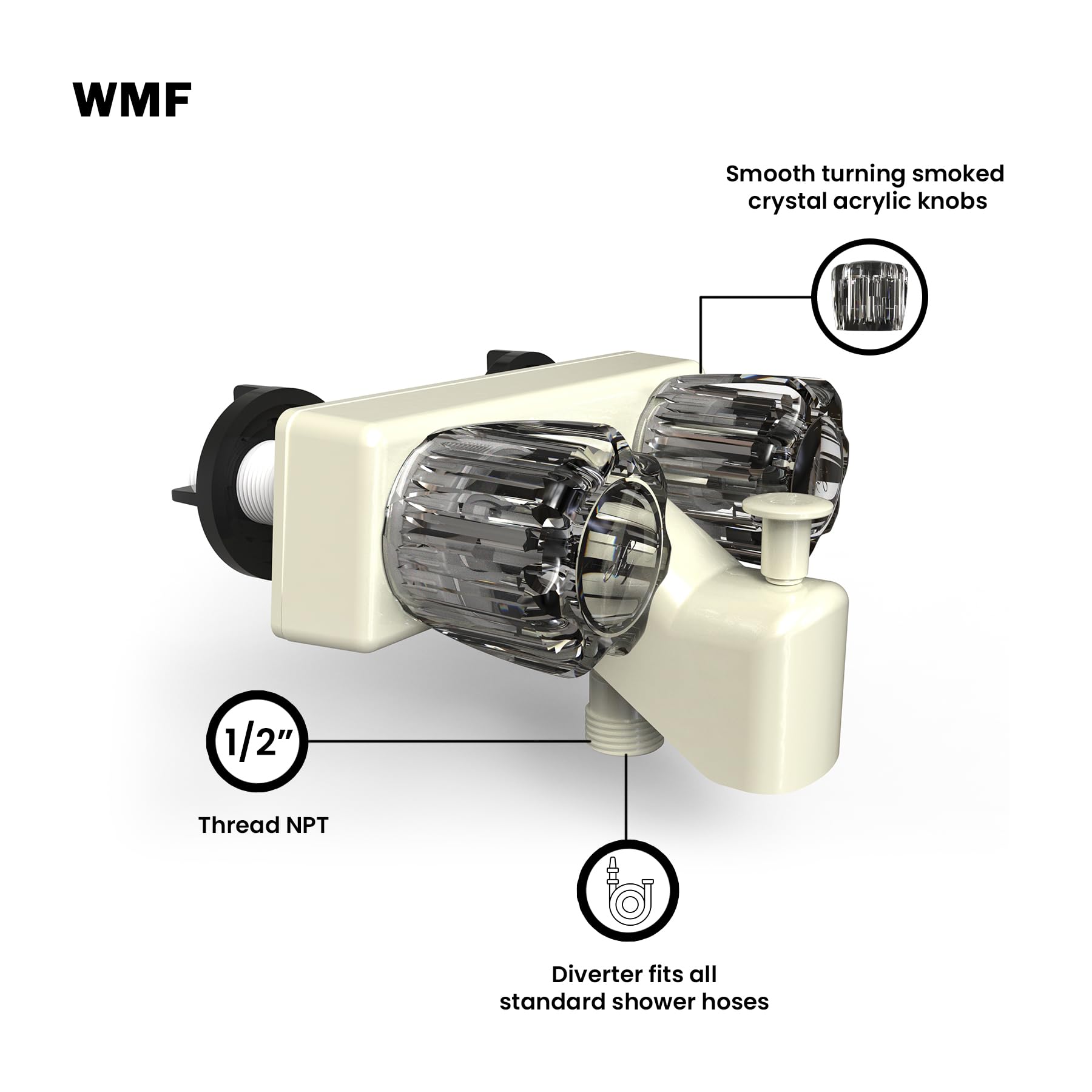 WMF side profile closeup highlighting slim design and space-saving benefit