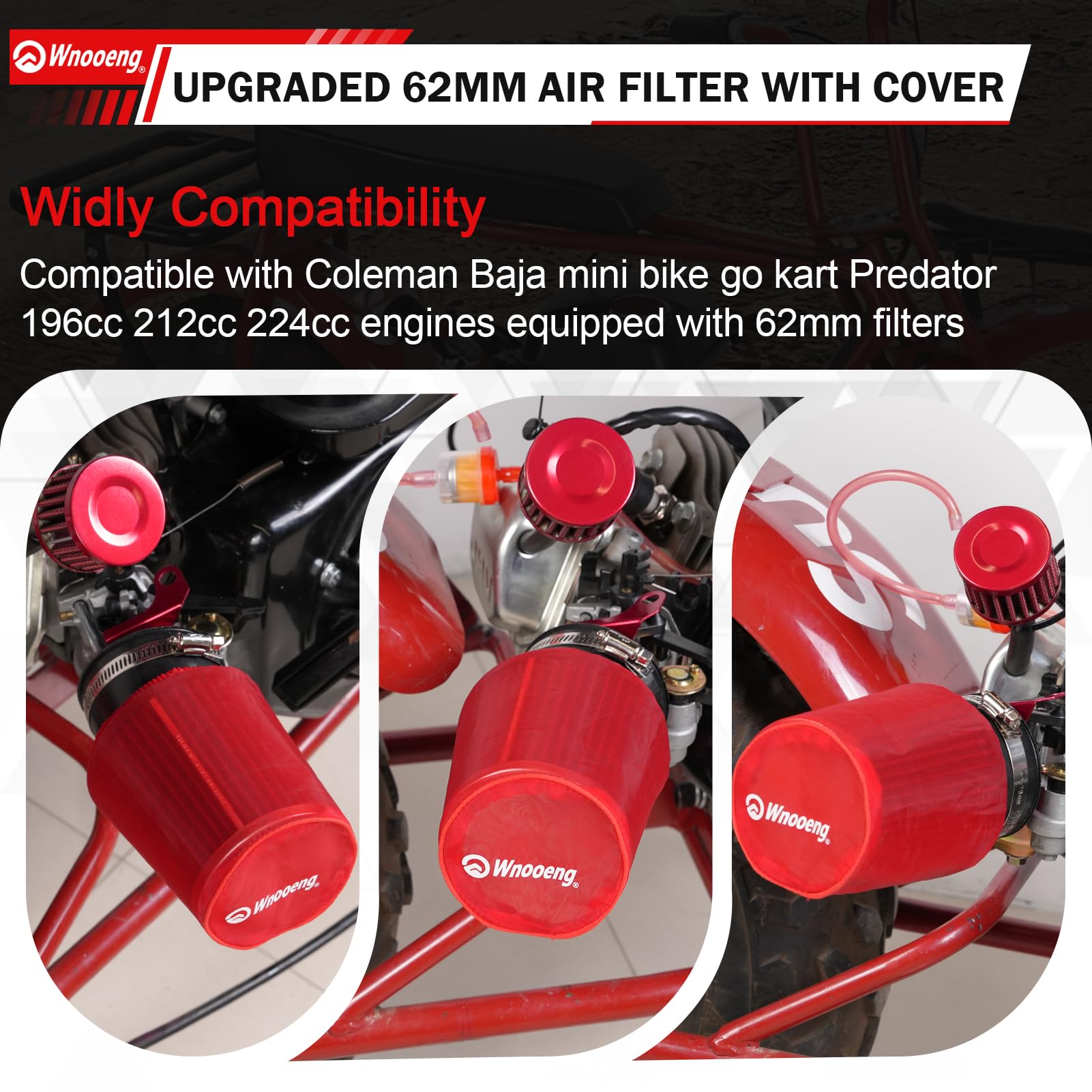 WNOOENG adapter kit components laid out for easy model compatibility