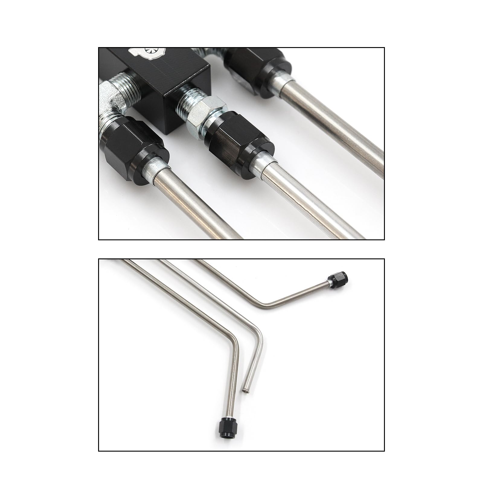 WnSEu coolant crossover with steam vent visible demonstrating easier bleeding benefit