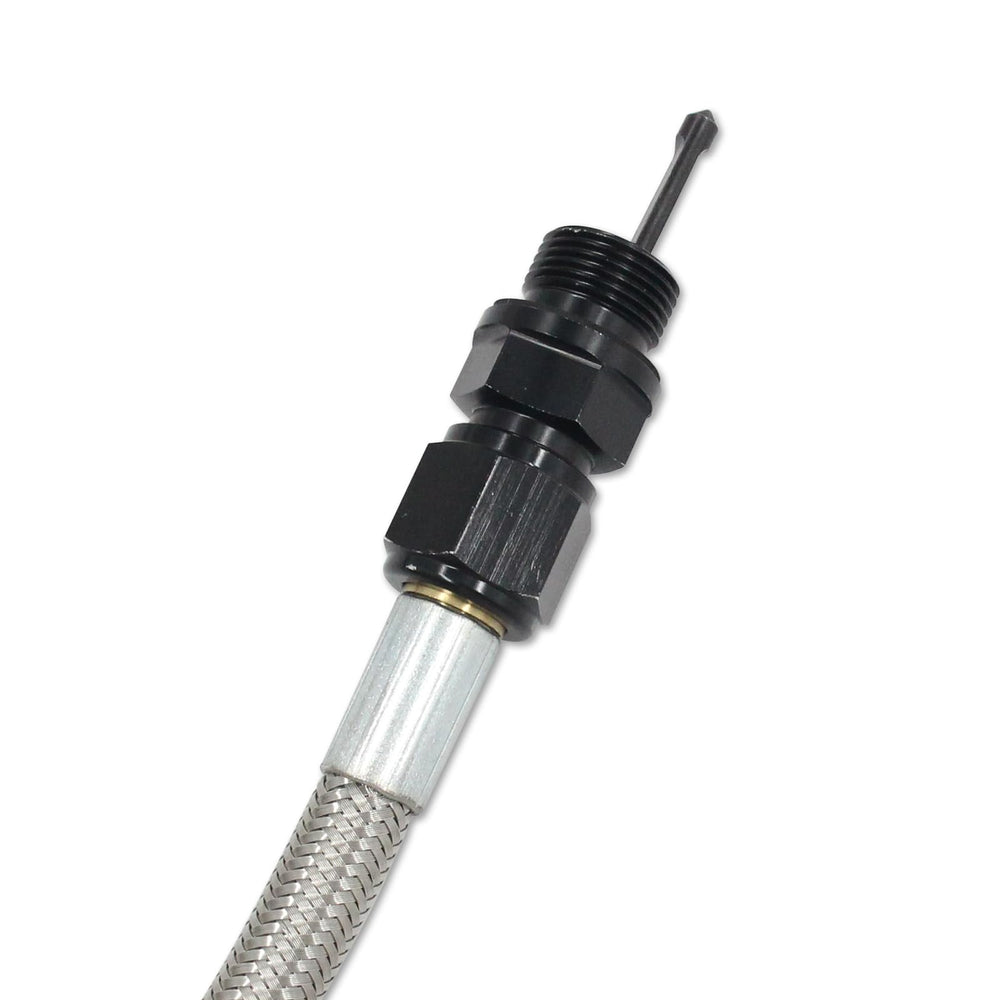 WnSEu dipstick installed in engine bay showing fitment benefit: straightforward swap