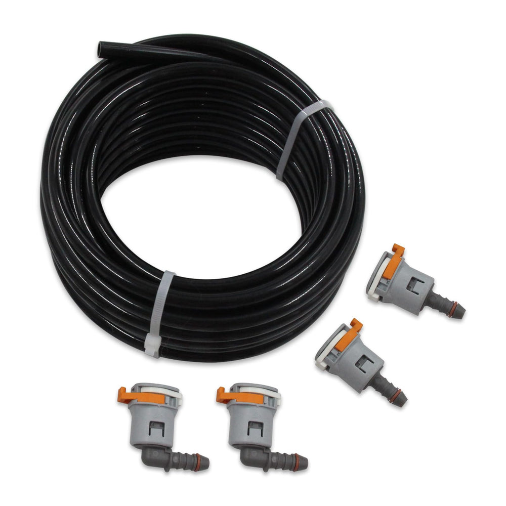 WnSEu installed under-hood showing routed fuel line and improved organization for safety