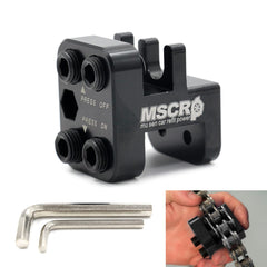 WnSEu front view of master link press tool showing compact design and easy handling