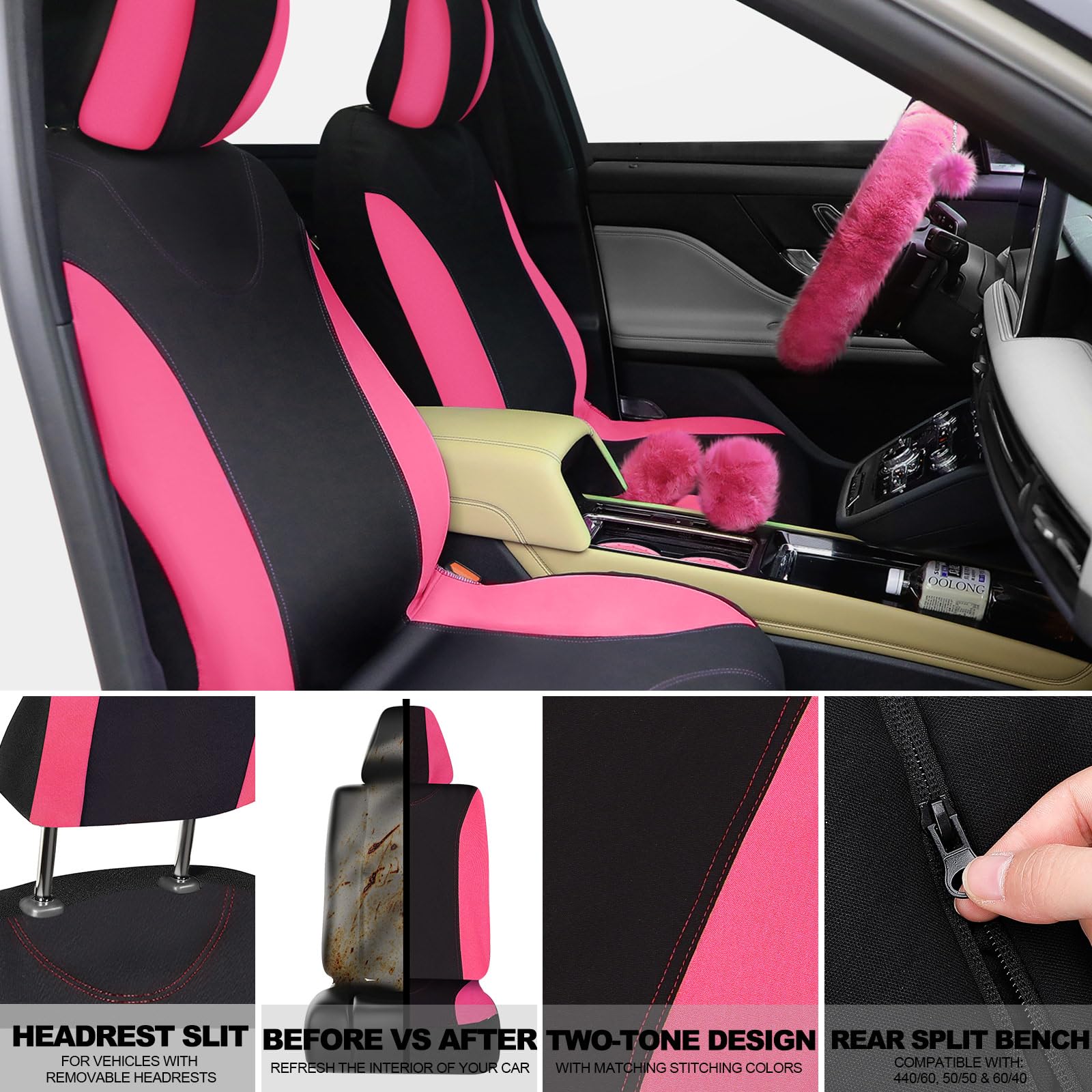 Woanger plush gear shift and handbrake covers, reducing cold contact