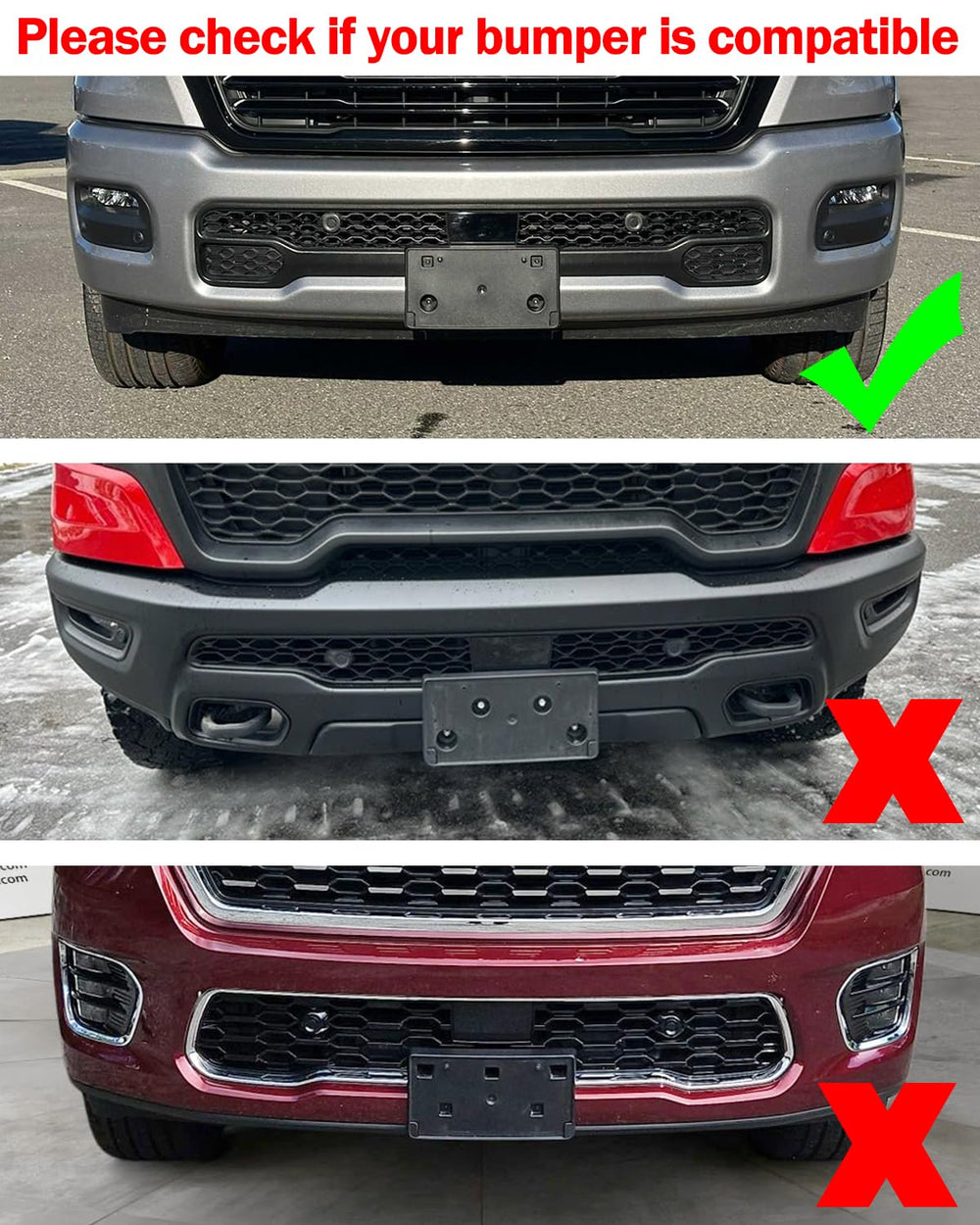 Wocch bracket mounted on Ram1500 bumper demonstrating secure fit