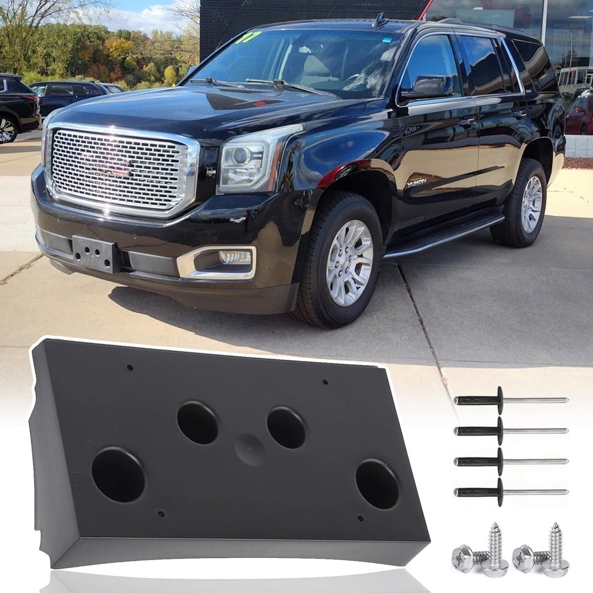 Wocch front view of license plate frame showing precise OEM fit and secure mount