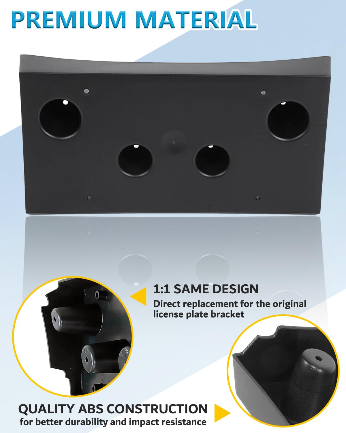 Wocch bracket installed on GMC Yukon front bumper for correct placement