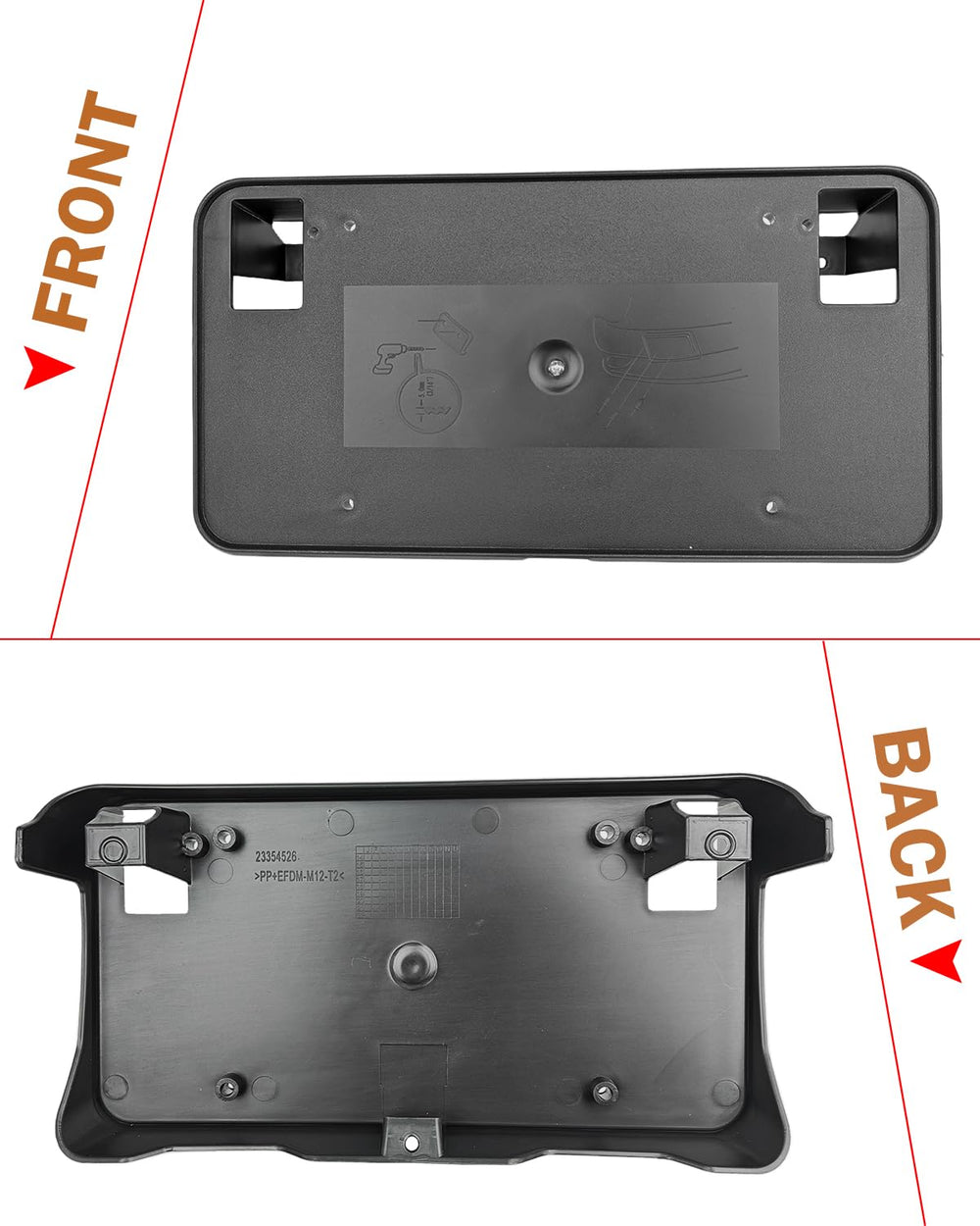 Wocch bracket beside standard plate showing scale and proper coverage benefit