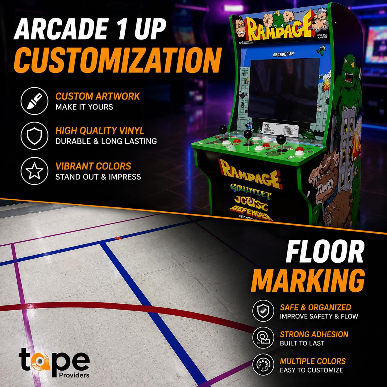 WOD Tape write-on demo with marker showing easy labeling capability