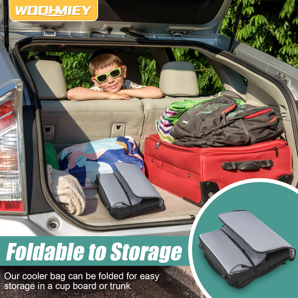 WODHMIEY installed on car seat demonstrating secure travel cooling benefit