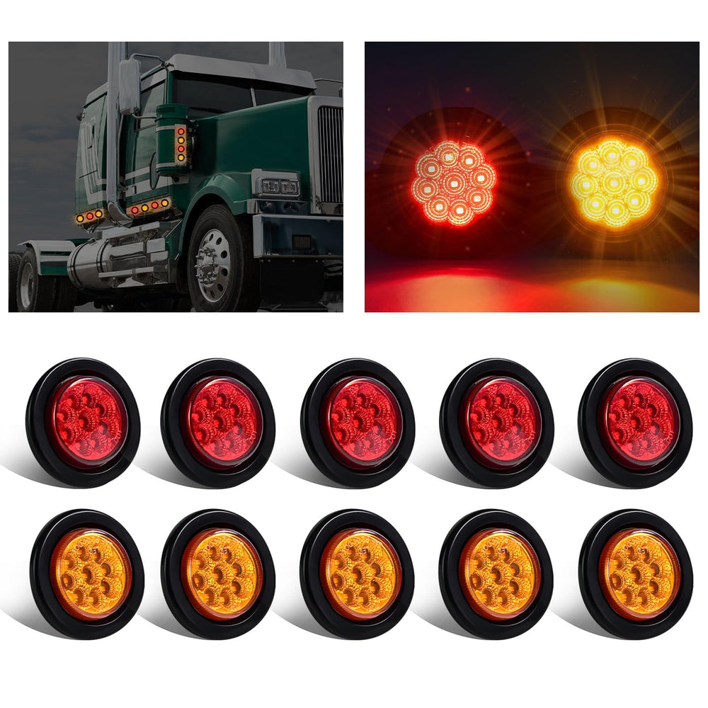 Wodvyss amber and red lights front view showing compact pack and bright benefit