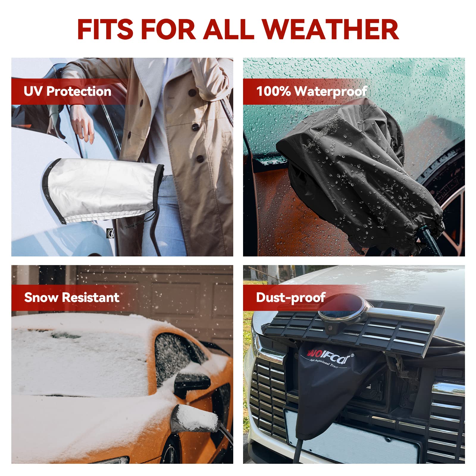 WOLFCAR lifestyle outdoor winter scene showing ice and snow protection benefit