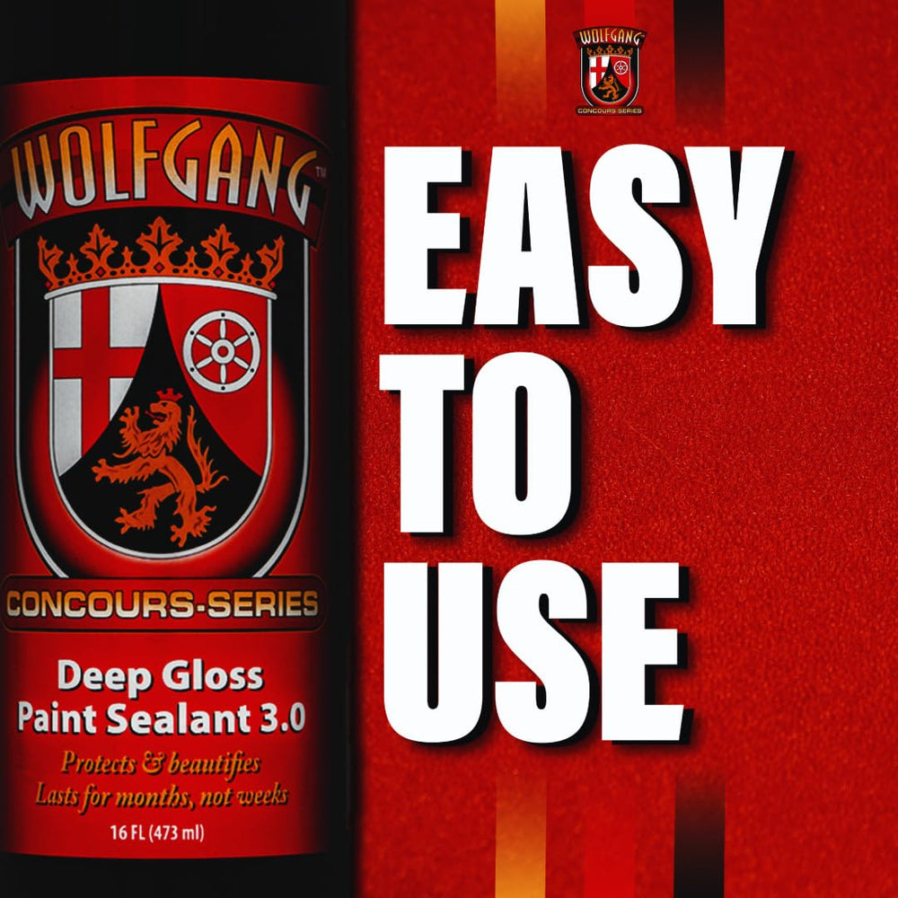 Application cloth with Wolfgang sealant showing easy-application benefit