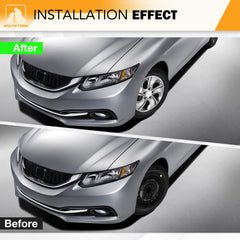 WOLFSTORM hubcap mounted on Honda Civic sedan demonstrating fit accuracy