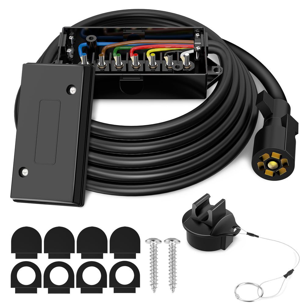 WOLFWILL 7-pin plug front view showing secure connection benefit