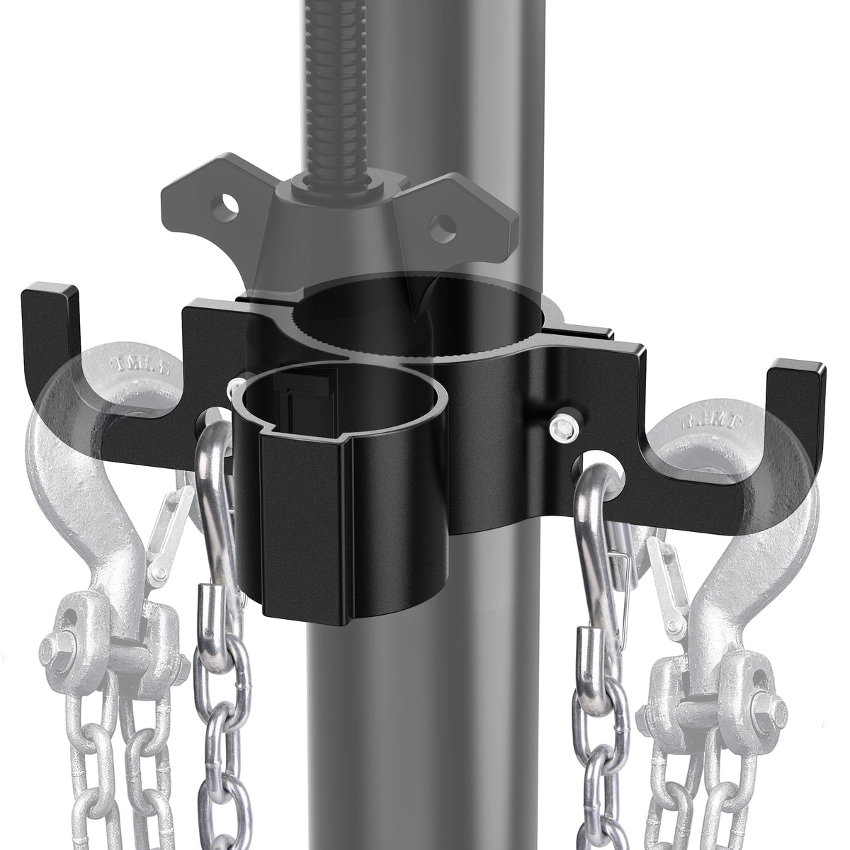 WOLFWILL front view showing organized chains and elevated plug for cleaner towing