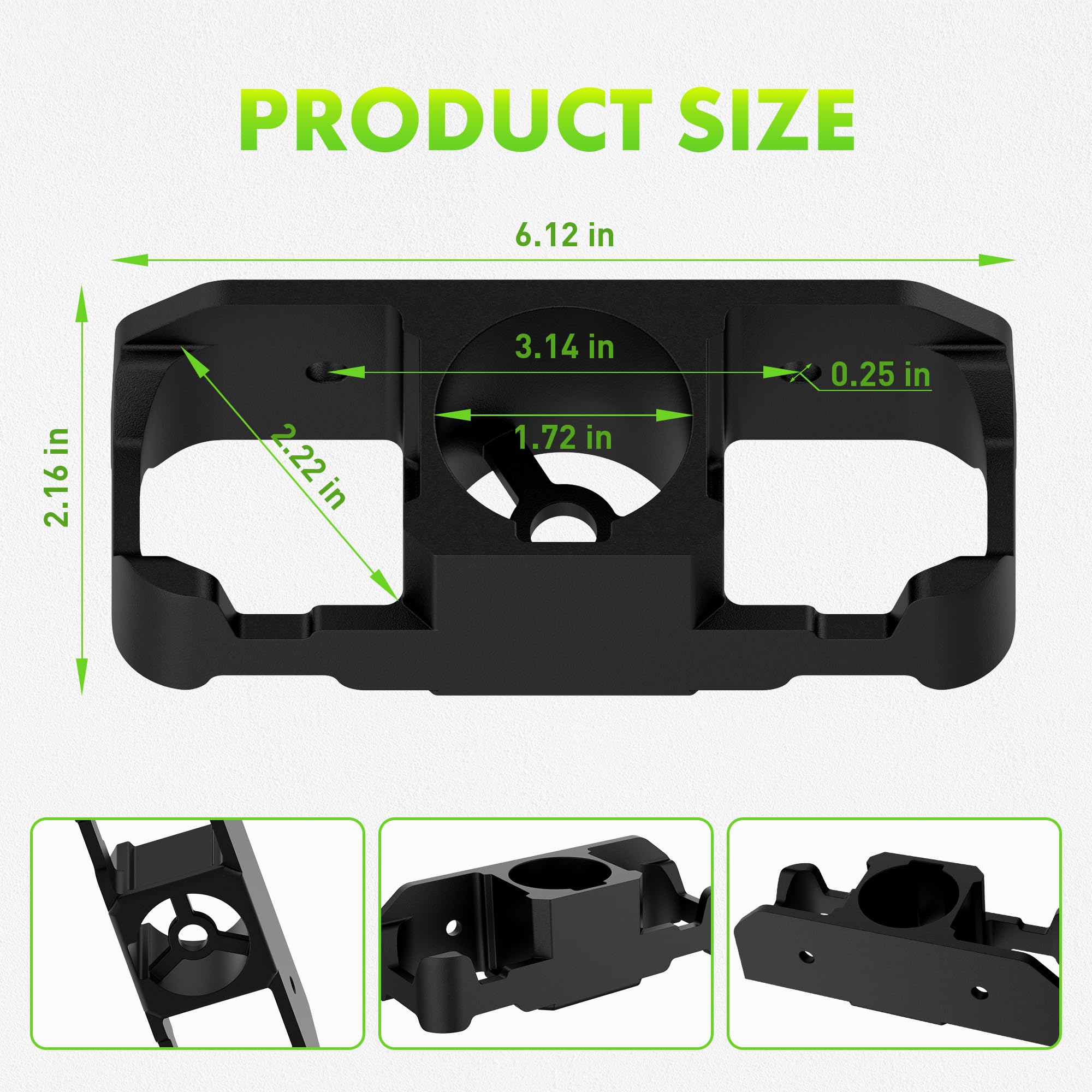 WOLFWILL size comparison with ruler demonstrating compact, space-saving design