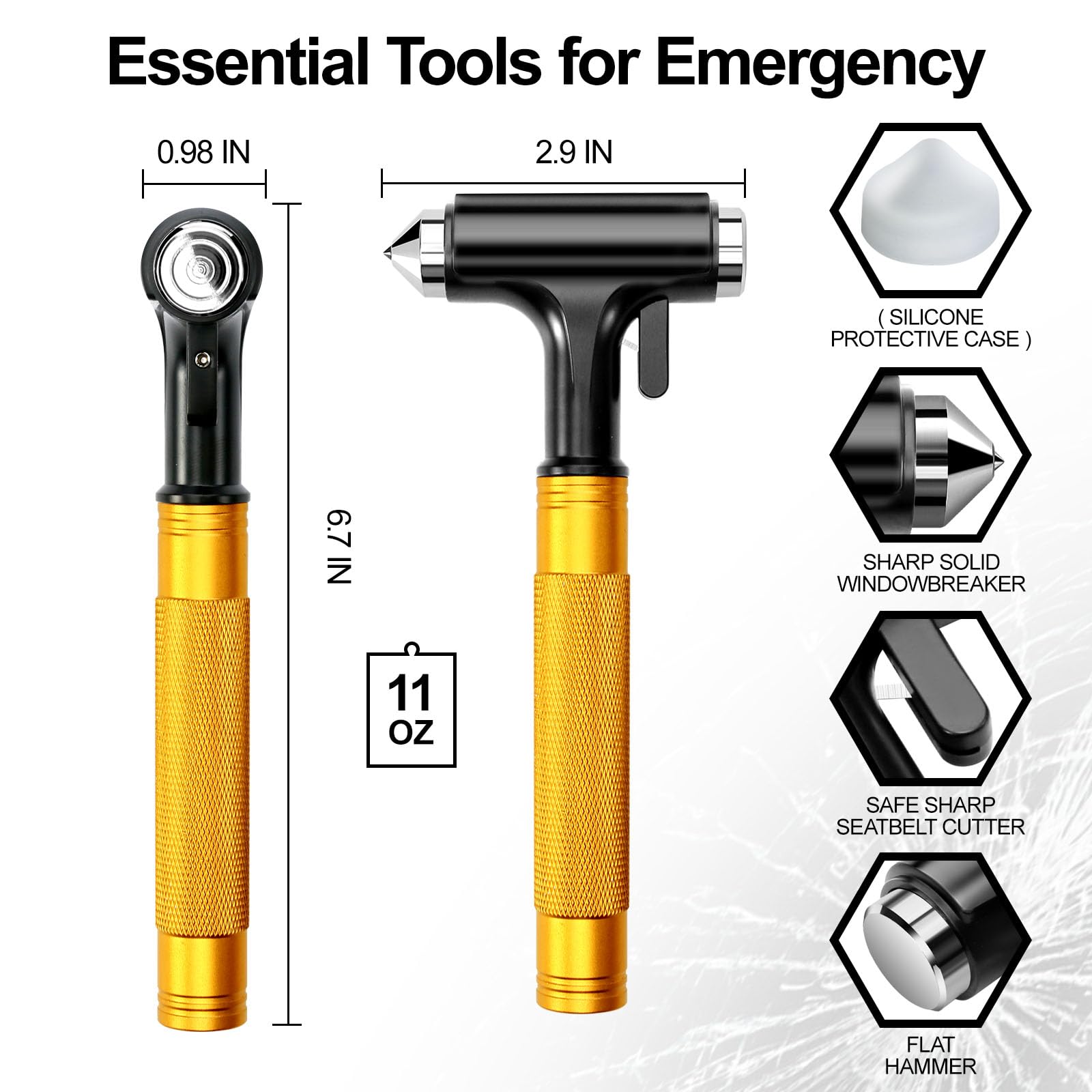 WONDER POINT close-up of aluminium alloy head highlighting durable strike power