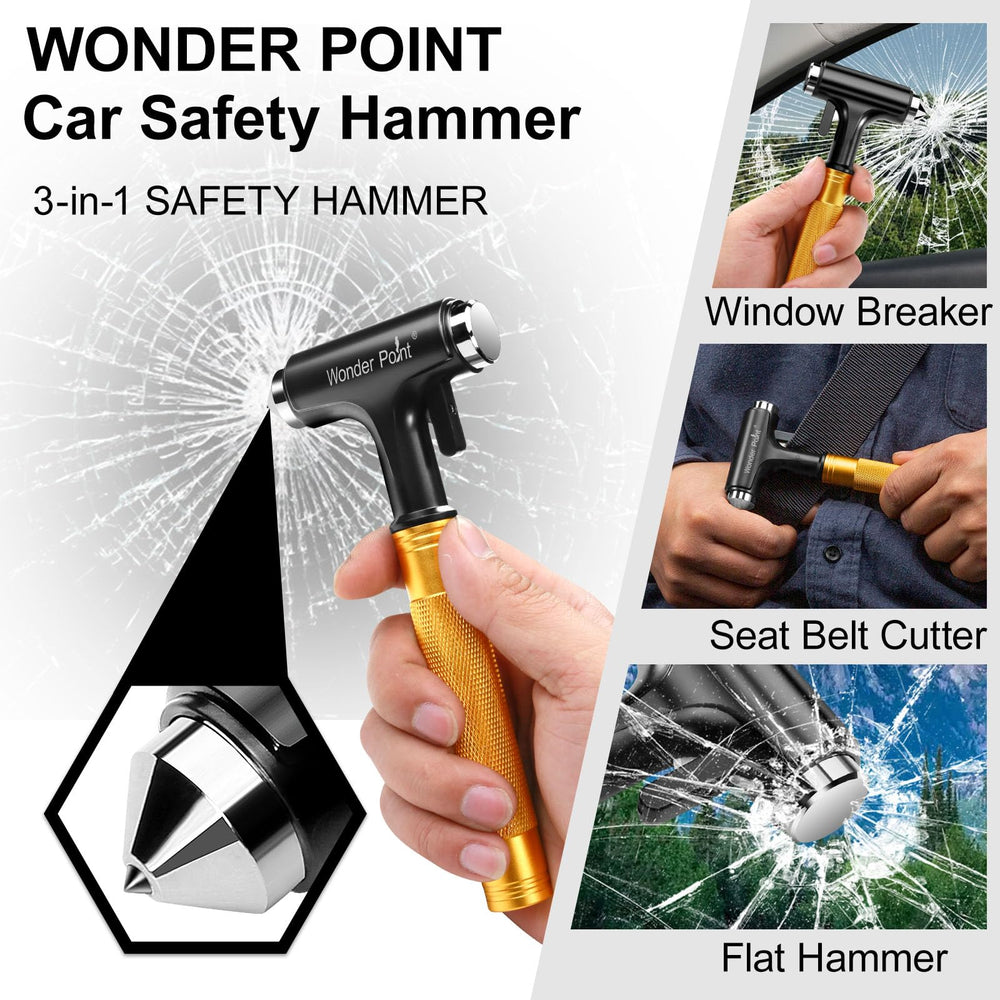 WONDER POINT detailed view of recessed seat belt cutter demonstrating safer cutting