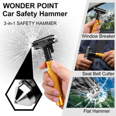 WONDER POINT detailed view of recessed seat belt cutter demonstrating safer cutting