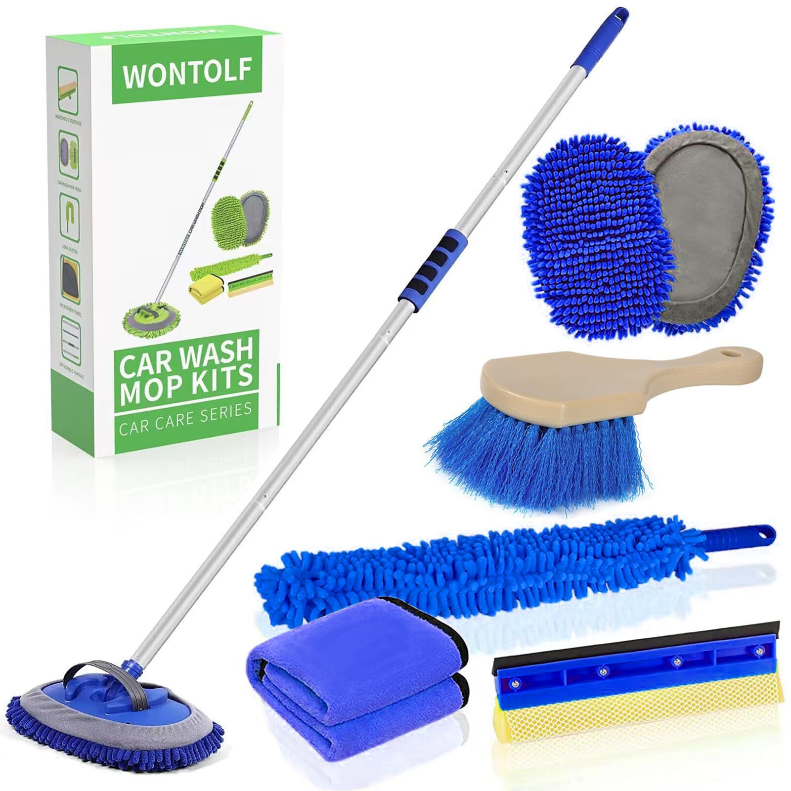 Wontolf front packaging showing full kit and tools for versatile vehicle cleaning