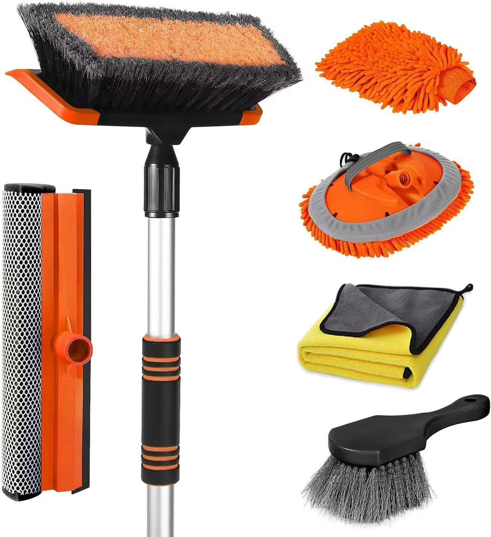 Wontolf full kit front view showing pole and attachments for versatile cleaning