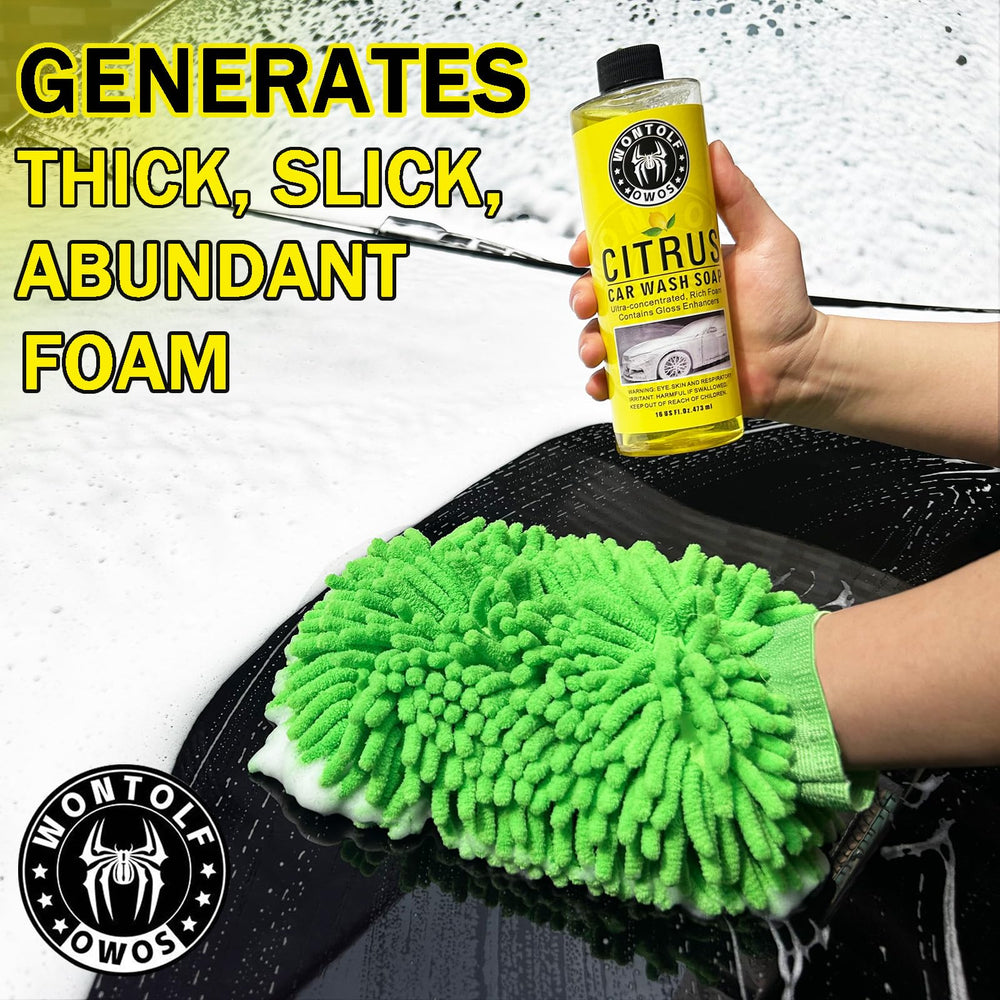 wontolf interior cleaner spray label showing multi-surface use and protection