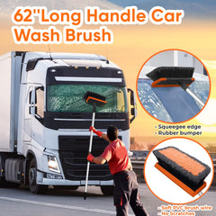 Wontolf rubber squeegee clearing windshield for streak-free glass