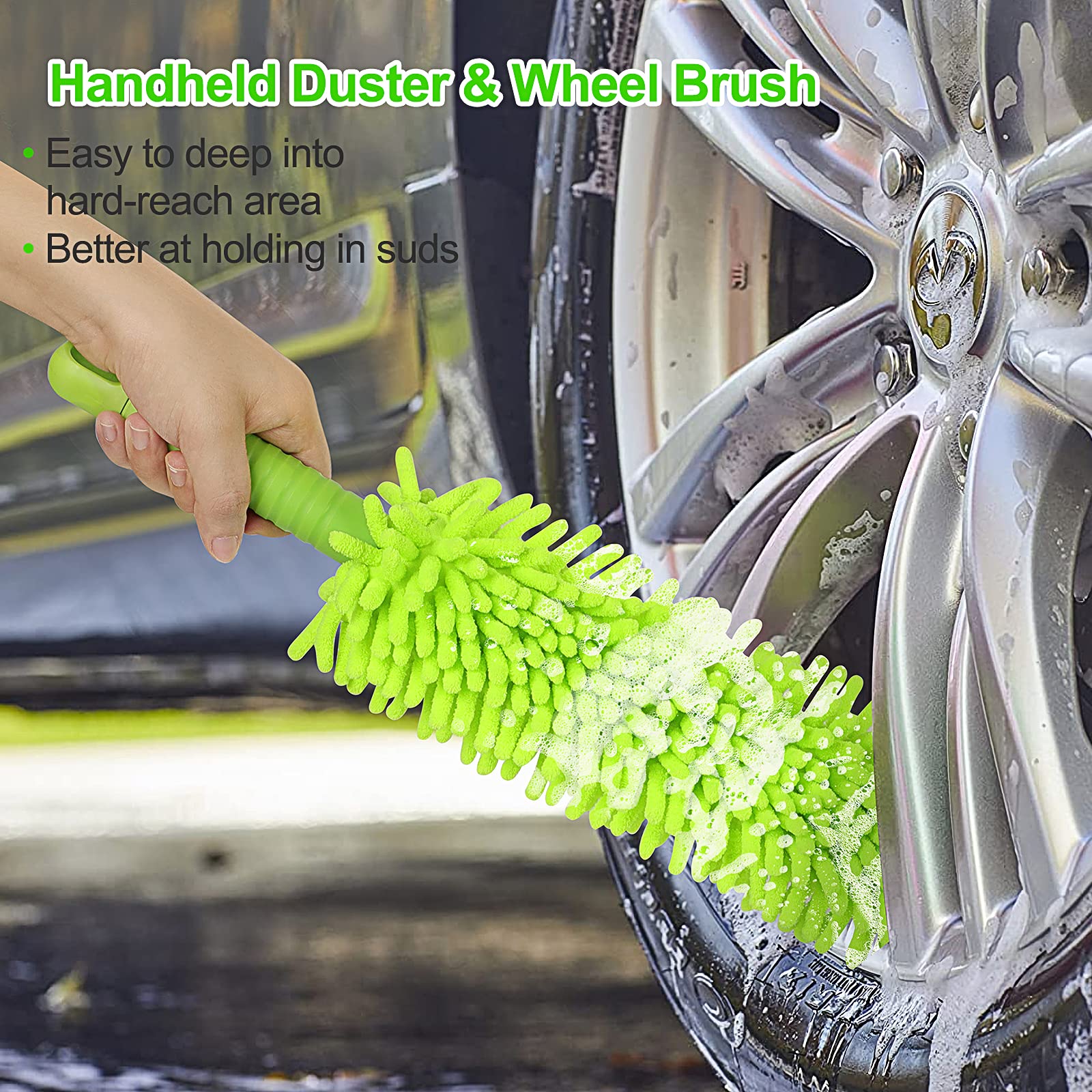 Wontolf windshield squeegee removing water streak-free for clearer visibility