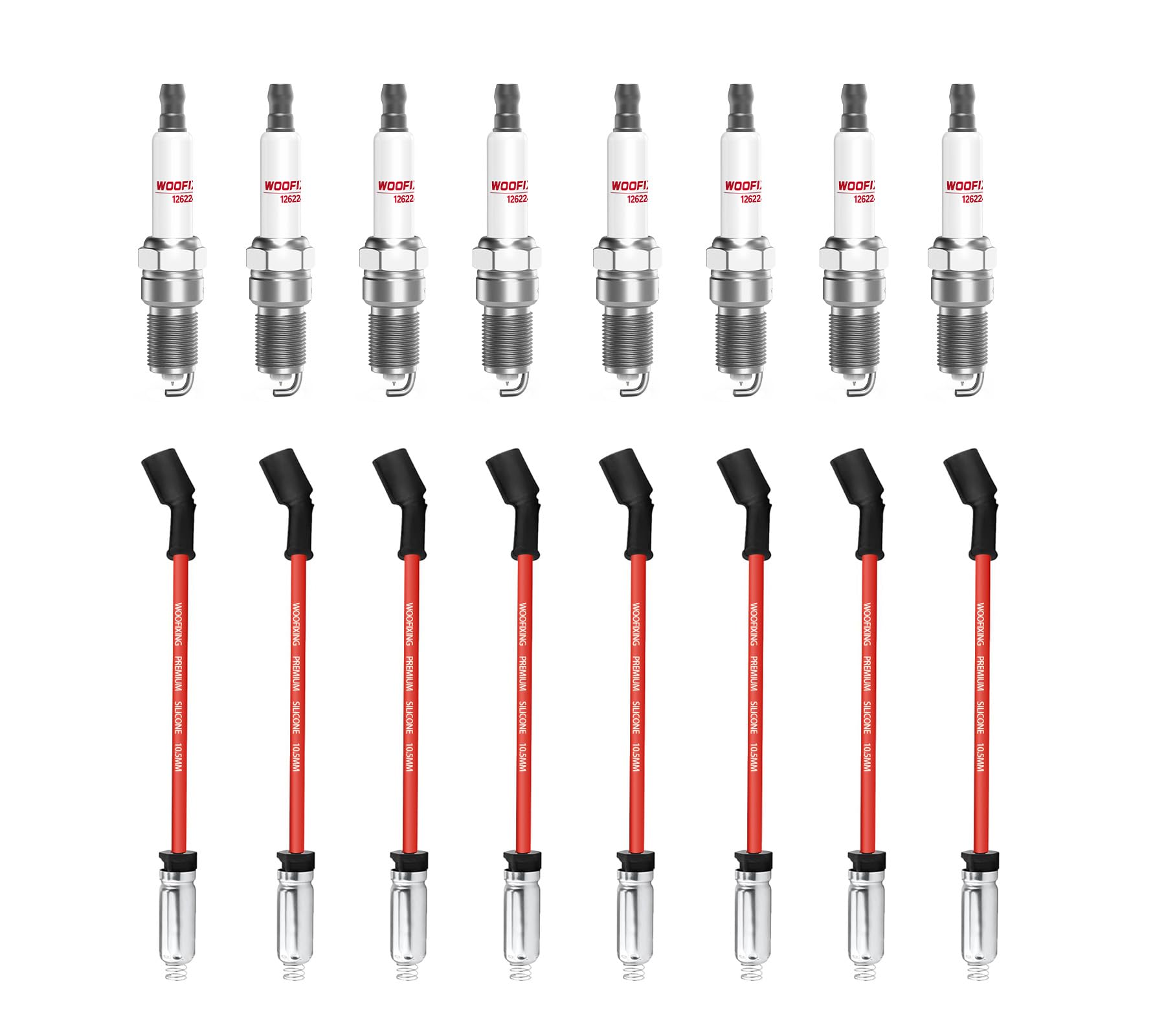 WOOFIXING front packaging of 41-114 wire set showing complete kit and benefits