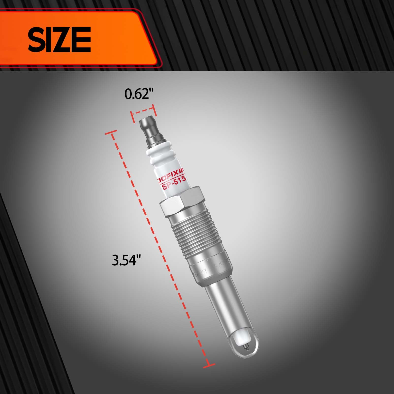 WOOFIXING spark plug installed in a 5.4L V8 engine bay showing fitment and reliability benefit