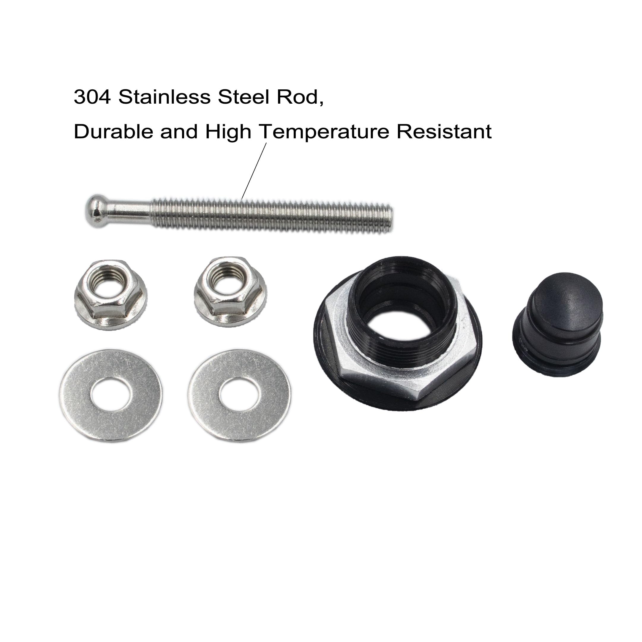 Woopeey close-up of 304 stainless rod showing corrosion resistance benefit