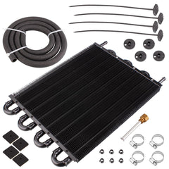 WOOTON front view of packaged 8-pass cooler showing compact profile and ready-to-install benefit