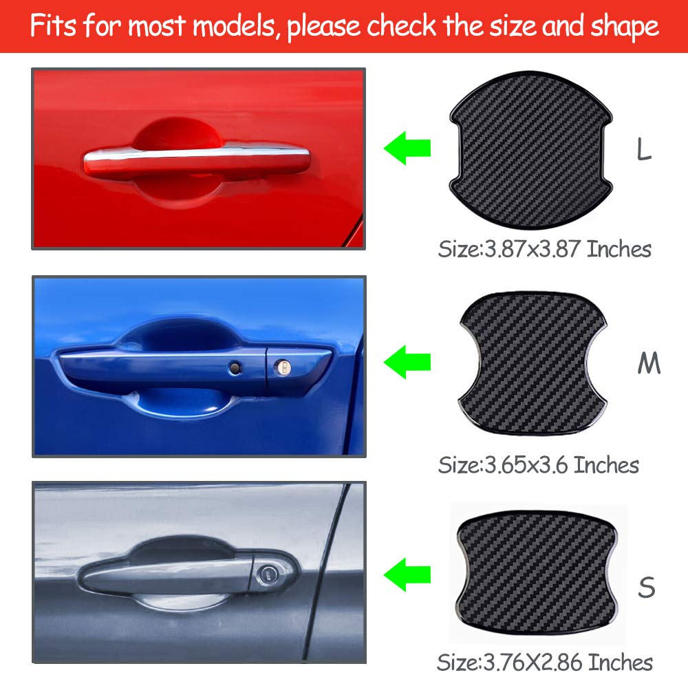 WORCAS cover installed behind door handle protects paint from scratches