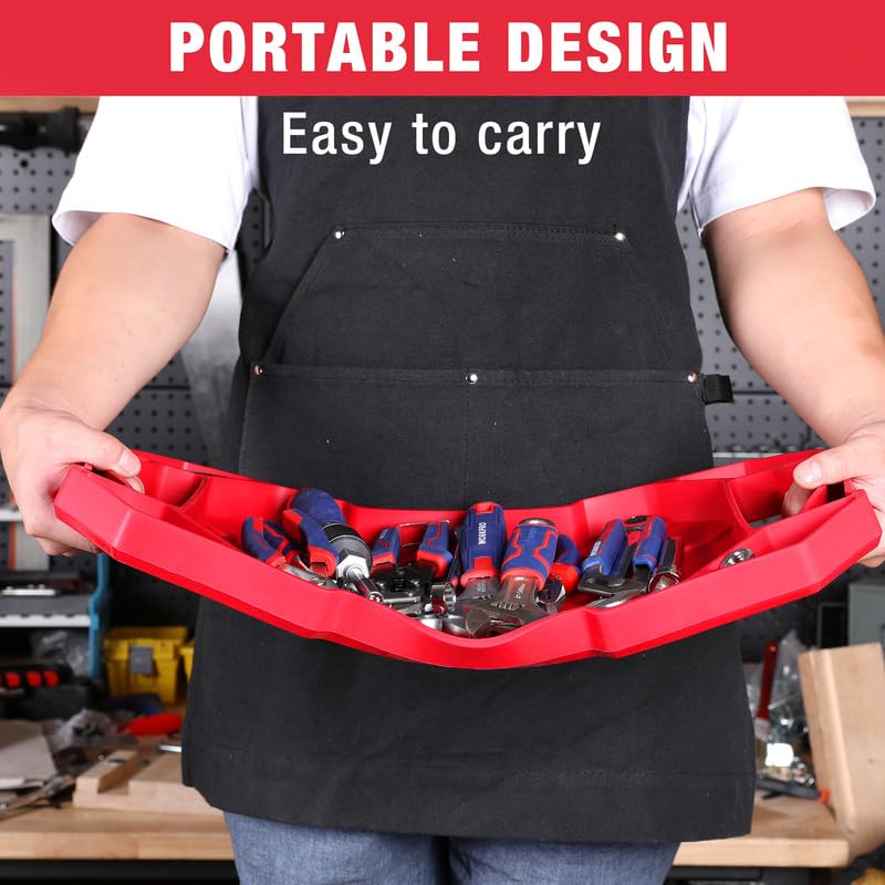 WORKPRO anti-slip surface on metal bench keeping tools stable