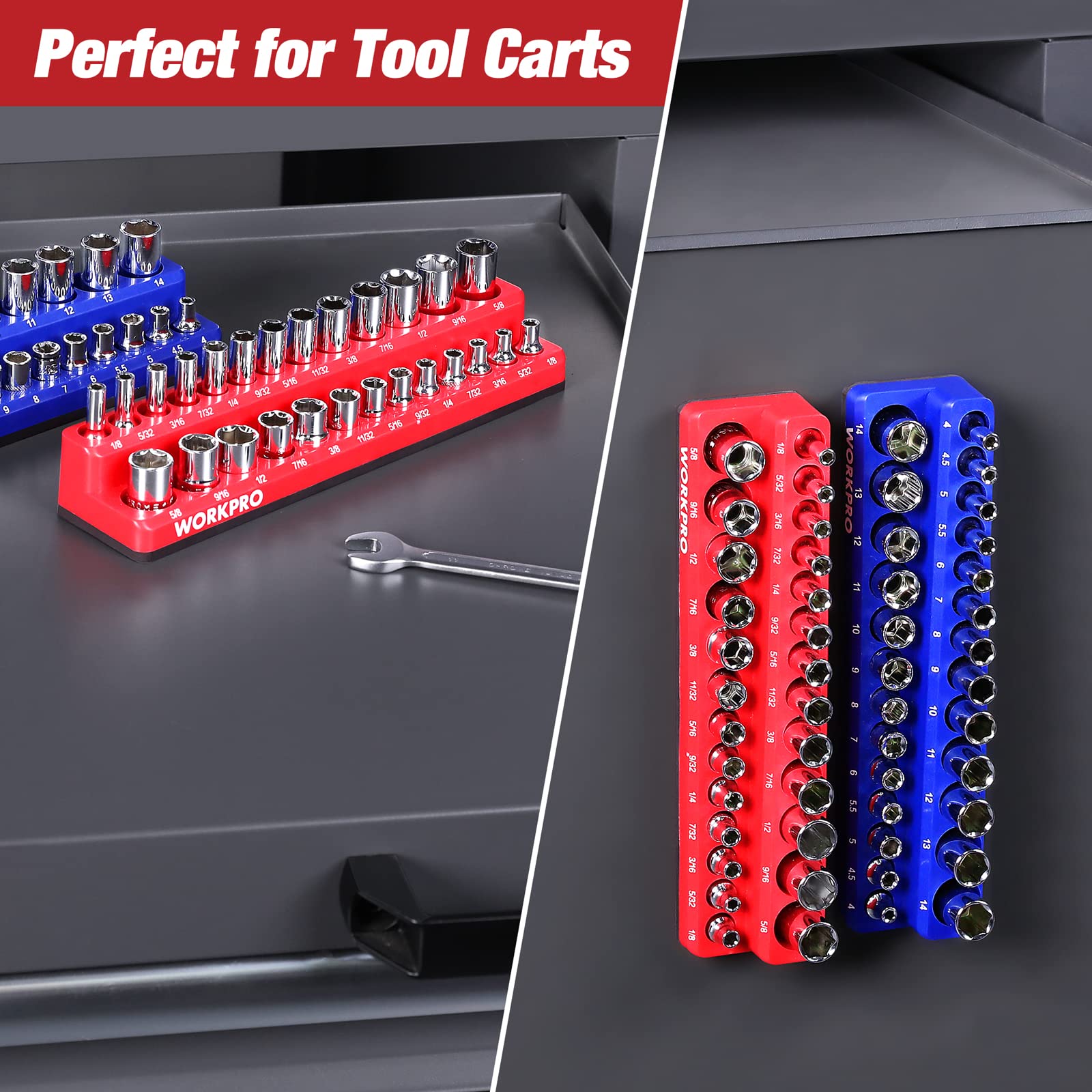 WORKPRO lifestyle shot of garage with organizer improving tool storage efficiency