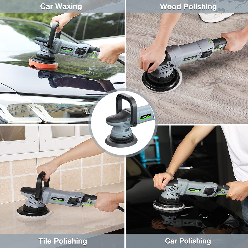 WORKPRO held in hand for scale showing ergonomic size and balance