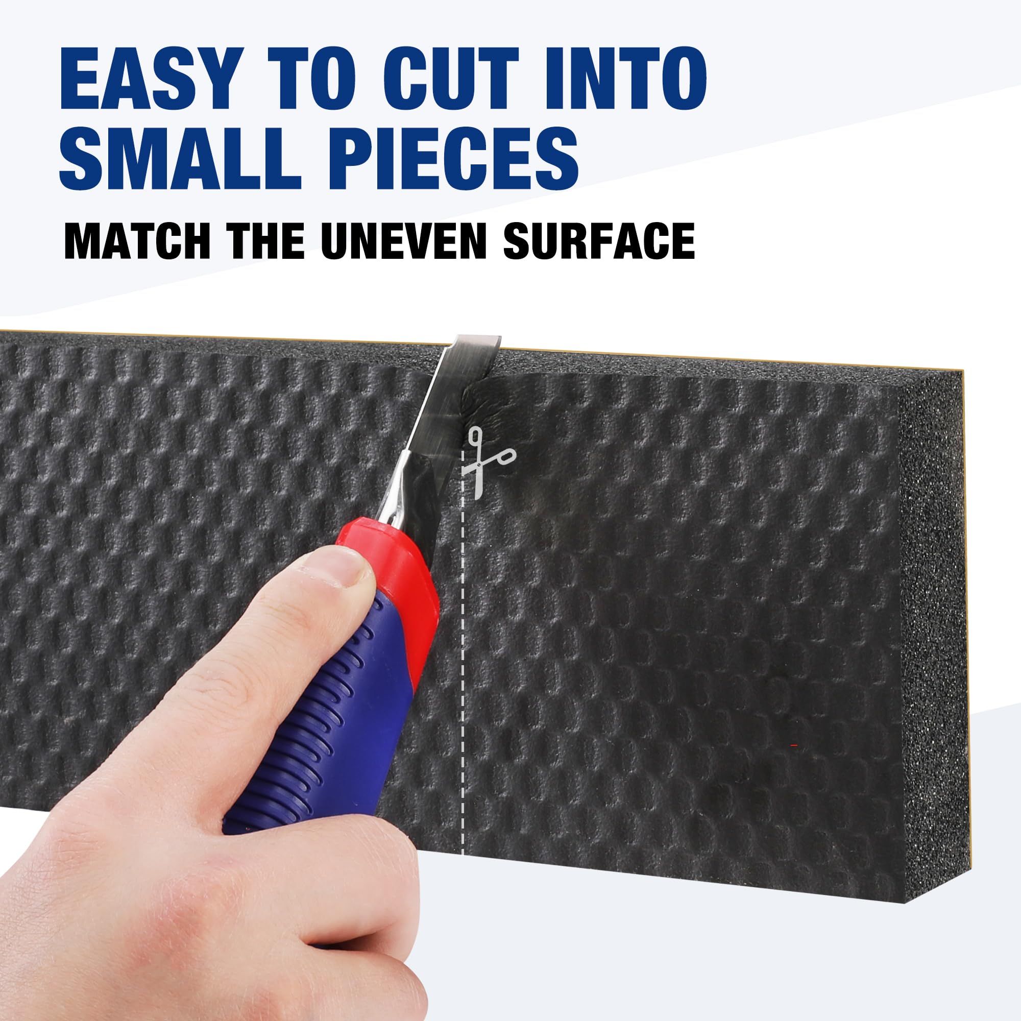 WORKPRO protector beside ruler showing 1.18-inch thickness for cushioning