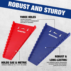 WORKPRO organizer attached to toolbox side illustrating convenient magnetic mounting
