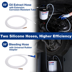 WORKPRO silicone hoses with universal adapter demonstrating secure fittings