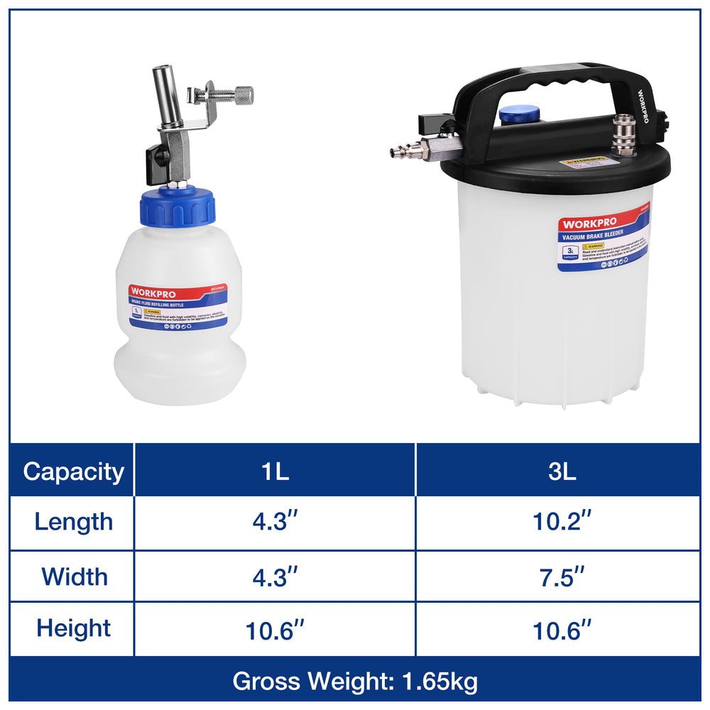 WORKPRO components laid flat showing full kit for multi-vehicle maintenance