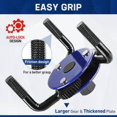 WORKPRO beside measuring tape showing size range benefit