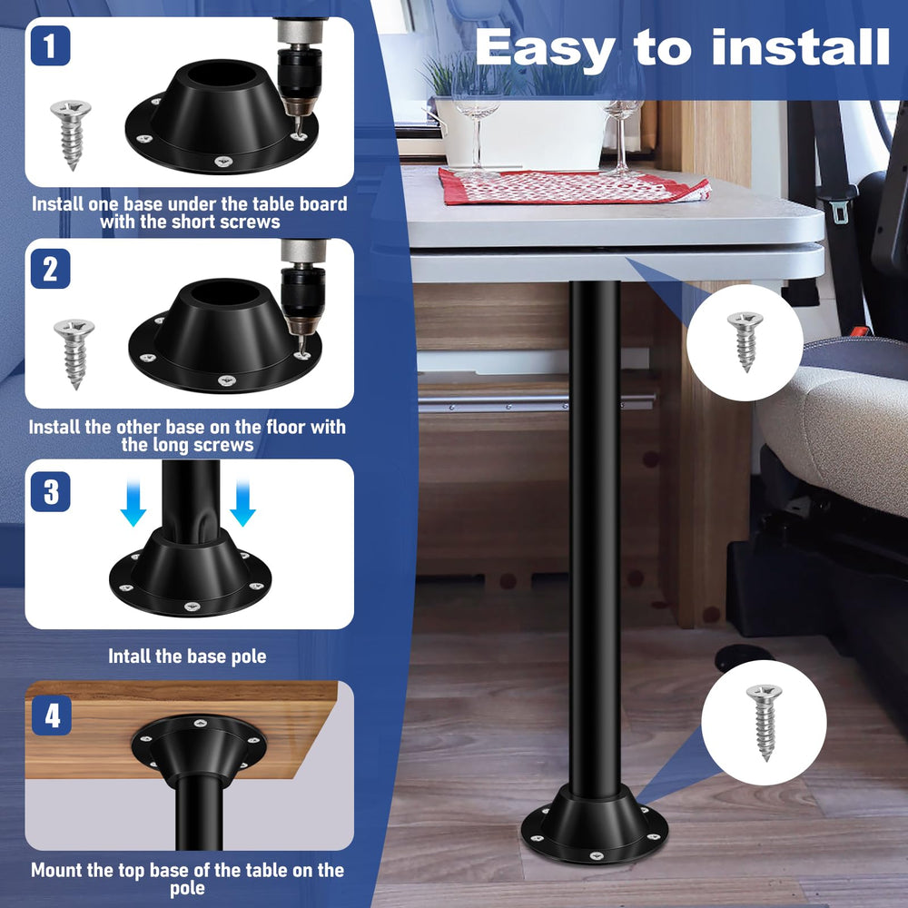 Wosijm mounted in an RV dinette providing a sturdy dining surface