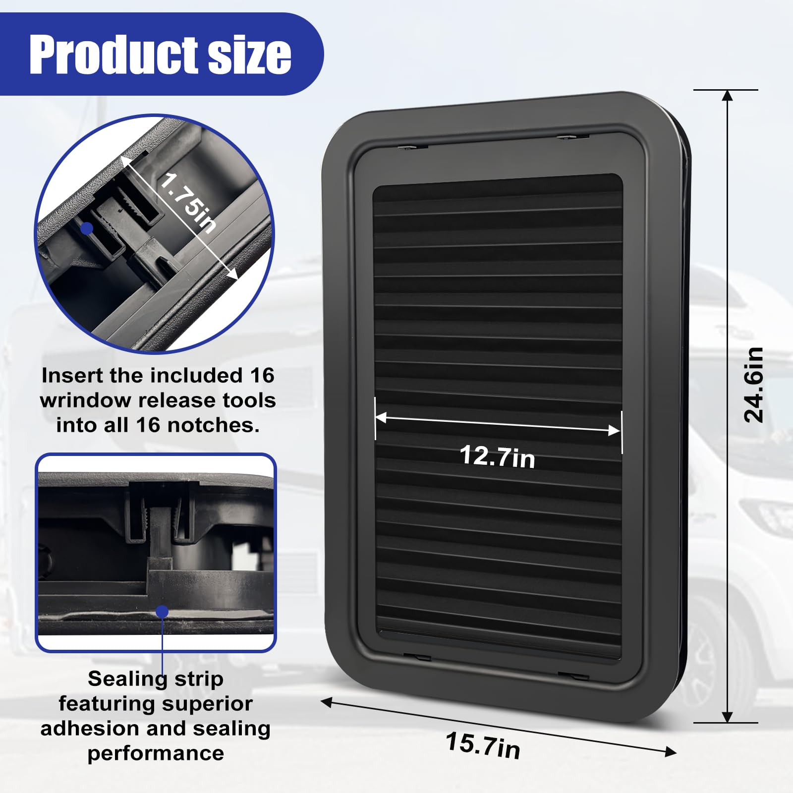 Wosijm installed on RV door demonstrating Lippert compatibility and neat fit