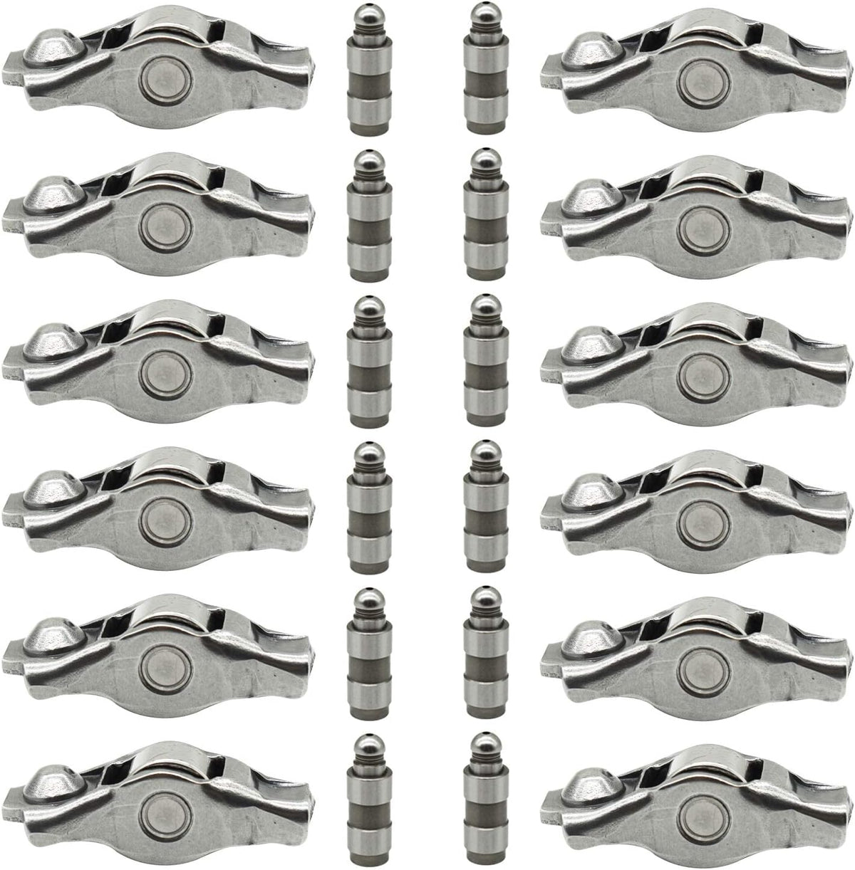 Wosteam front packaging showing the 12-piece rocker arm lifter kit and fitment benefits