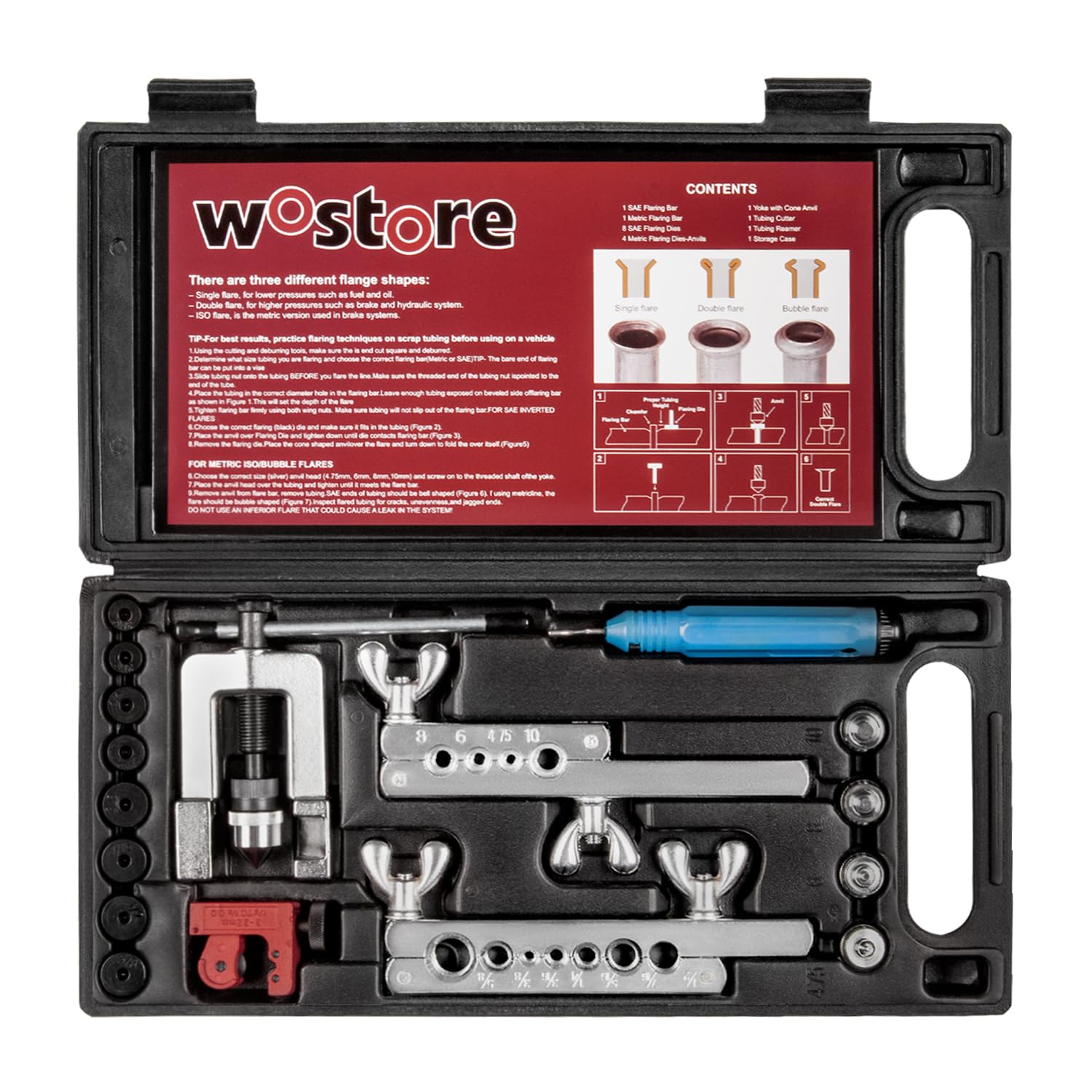 Wostore closed durable case with handle for easy transport and protection