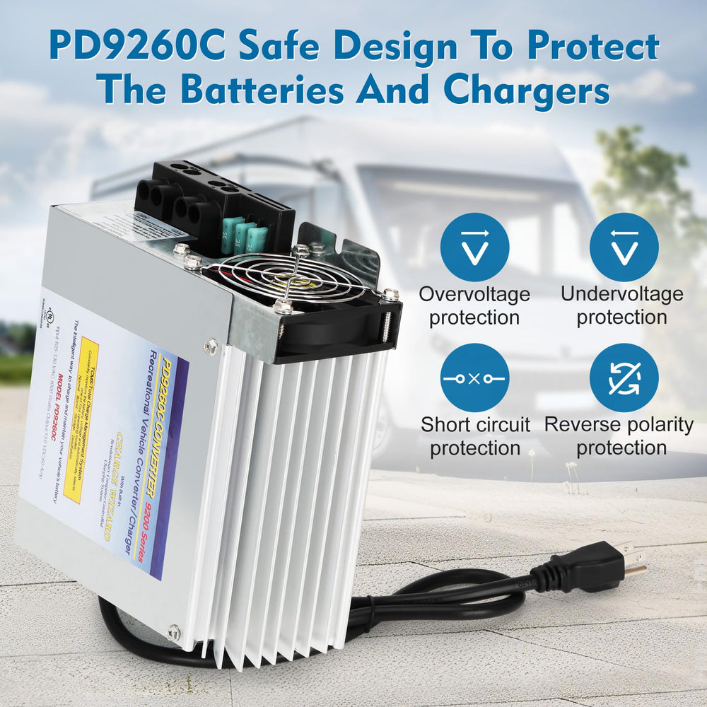 WOUDY PD9260C mounted beside a toolkit showing size and fit for RV installation